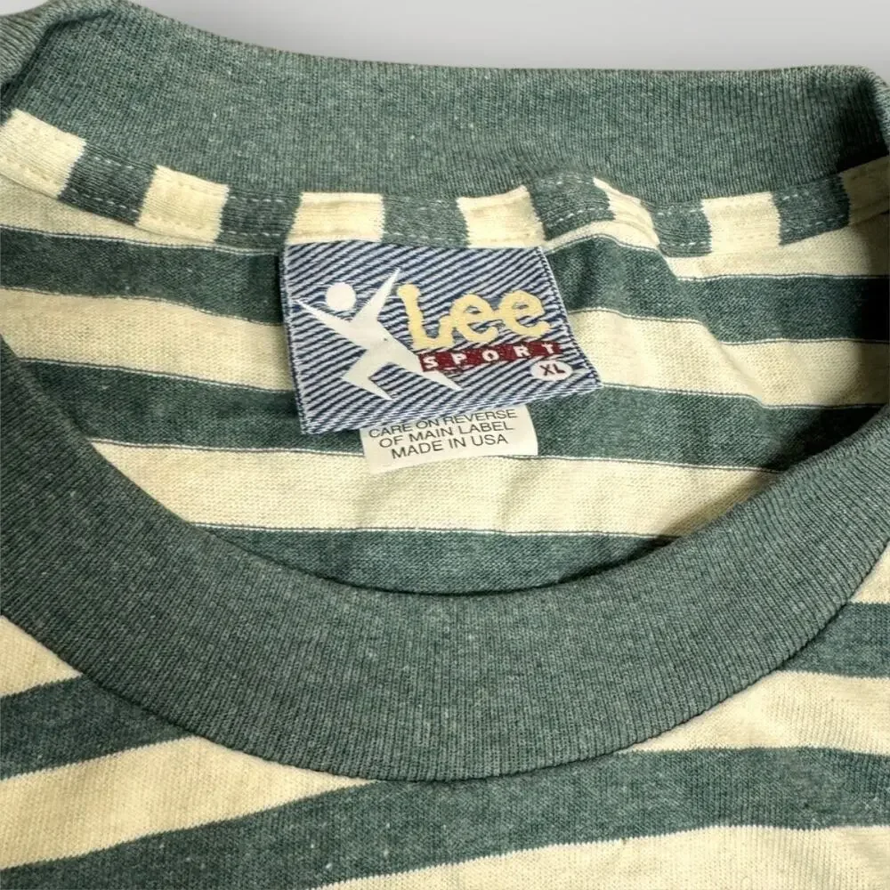 Vintage 1990s Lee Striped T-shirt Green Bay Packers Top NEW - Picture 4 of 6